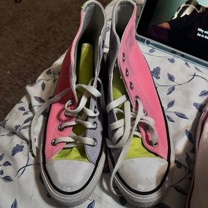 Multi color converse shoes